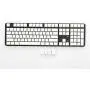HK Gaming 108 Double Shot PBT Pudding Keycaps Keyset for Mechanical Gaming Keyboard MX Switches (White)