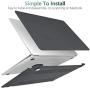 Batianda for MacBook Pro 13 Case 2020 M1 A2338 A2289 A2251 Model, Plastic Hard Shell Case with Keyboard Cover & Screen Protector for Newest Mac Pro13 inch Touch Bar, Matte Black