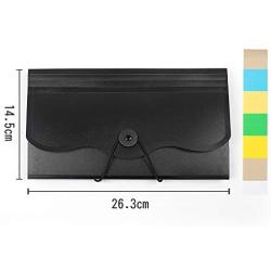 Receipt Organizer for Business,School,Office,Bank,Accordian File Folder for Check,Bill,Invoice,13 Pockets Expanding File Organizer(Black)