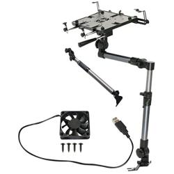 Mobotron MS-526 Heavy-Duty Laptop Mount + Screen Stabilizer+ Cooling Fan+ Supporting Brace
