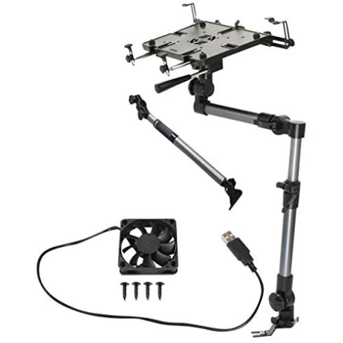 Mobotron MS-526 Heavy-Duty Laptop Mount + Screen Stabilizer+ Cooling Fan+ Supporting Brace