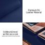 Leather Desk Pad Protector,Mouse Pad,Office Desk Mat,Non-Slip PU Leather Desk Blotter,Laptop Desk Pad,Waterproof Desk Writing Pad for Office and Home (Dark Blue,23.6'' x 13.7'')