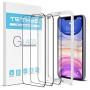 TETHYS Glass Screen Protector Designed For iPhone 11 / iPhone XR (6.1'') [Edge to Edge Coverage] Full Protection Durable Tempered Glass Compatible iPhone XR/11 [Guidance Frame Include] - Pack of 3