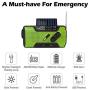 RunningSnail Solar Crank NOAA Weather Radio for Emergency with AM/FM, Flashlight, Reading Lamp and 2000mAh Power Bank (Green)