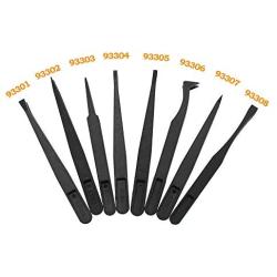 Amgiimor 16Pcs Precision Anti-Static Tweezers Kit, Plastic Tweezers Set for Craft, Electronics, DIY, Repair Tool