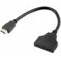 ZY HDMI Male to Dual HDMI Female 1 to 2 Way HDMI Splitter Adapter Cable for HDTV,Support Two TVs at The Same Time, Signal One in, Two Out(Black)