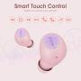 Wireless Earbuds, Mpow M12 Bluetooth Earbuds, Wireless Charging & USB-C Charging Case Bluetooth Headphones Wireless Earphones w/Mic, Bass Sound/IPX8 Waterproof/Touch Control/25 Hrs/Dual Modes, Pink
