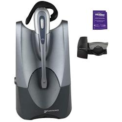 Plantronics CS50 Wireless Headset Bundle with Lifter and Headset Advisor Wipe (Renewed)