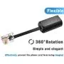 Telephone Cord Detangler, 5-Pack RFAdapter Black Anti-Tangle Phone Handset Cable 360 Degree Rotating Landline Swivel Cord