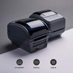 Zebra GX420t Thermal Transfer Desktop Printer Print Width of 4 in USB Serial and Ethernet Port Connectivity GX42-102410-000