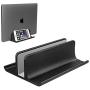 Vertical Laptop Stand Holder Adjustable Desktop Notebook Dock Space-Saving Three-in-one for All MacBook Pro Air, Mac,HP, Dell, Microsoft Surface,Lenovo, up to 17.3 inch Black