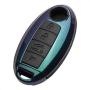TANGSEN Key Fob Case Black Cover for INFINITI EX FX X G JX M Q QX Series for NISSAN ALTIMA COUPE ARMADA GTR MAXIMA MURANO CROSS CABRIOLET PATHFINDER ROGUE SENTRA VERSA 4 Button Keyless Entry Remote
