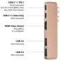 Purgo Mini USB C Hub Adapter Dongle for MacBook Air M1 2020-2018 and MacBook Pro M1 2020-2016, with 4K HDMI, 100W PD, 40Gbps TB3 5K@60Hz, USB-C and 2 USB 3.0 (Gold)