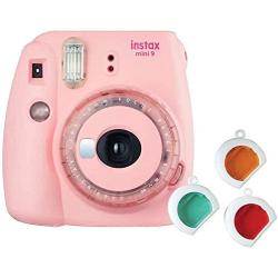 Fujifilm instax Mini 9 Instant Film Camera (Clear Pink) Special Edition w/Color Filters