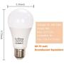 LeMeng Yellow Bug Light Bulbs 9W, A19 LED Sleep Aid Bulb Amber Night Lights 2000K, 75watts Halogen Equivalent, E26 Medium Base Porch Light 120V, Not Dimmable for Hallway Holiday Party(6 Pack)