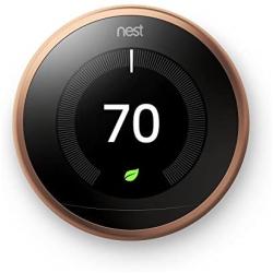 Google Nest Learning Thermostat (3rd Generation, Copper) w/Nest Temperature Sensor Bundle