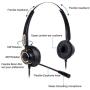 VoiceJoy Call Center Noise Cancelling Corded Binaural Headset Headphone with Mic Microphone with USB Plug for Computer and Laptop, Volume Control and Mute Switch