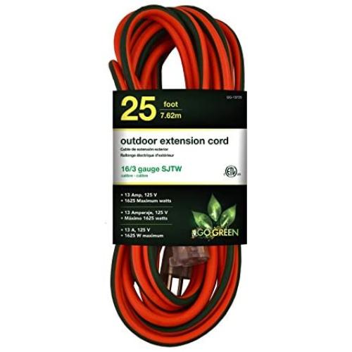 GoGreen Power GG-13725-16/3 25 SJTW Outdoor Extension Cord - Lighted End