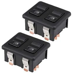 uxcell 10 Pins Car Window Switch Dual Button Car Control Master Rocker Switch Momentary Glass Lifter Switch, DC 12V 2pcs
