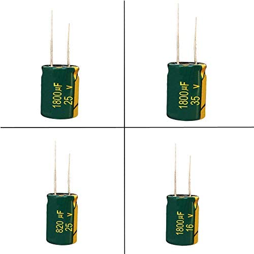 16V 25V 35V Electrolytic Capacitor 820uF 1800uF Low ESR Capacitors Assortment Kit Used in Electronic Toys Monitors Stereos Game Consoles