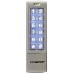 Seco-Larm SK-2323-SDQ Mullion-Style Weatherproof Digital Access Keypad; 12~24 VAC/VDC operation; 1010 Users (Output #1: 1,000 users/Output #2: 10 users); 2 Form C relays, each rated 1 Amp @ 30VDC