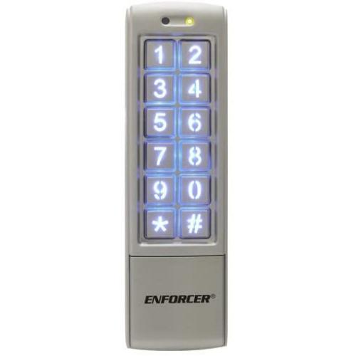 Seco-Larm SK-2323-SDQ Mullion-Style Weatherproof Digital Access Keypad; 12~24 VAC/VDC operation; 1010 Users (Output #1: 1,000 users/Output #2: 10 users); 2 Form C relays, each rated 1 Amp @ 30VDC