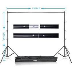 Emart Photography Backdrop Continuous Umbrella Studio Lighting Kit, Muslin Chromakey Green Screen and Background Stand Support System for Photo Video Shoot