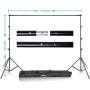 Emart Photography Backdrop Continuous Umbrella Studio Lighting Kit, Muslin Chromakey Green Screen and Background Stand Support System for Photo Video Shoot Emart Photography Backdrop Continuous Umbrella Studio Lighting Kit, Muslin Chromakey Green Screen and Background Stand Support System for Photo Video Shoot