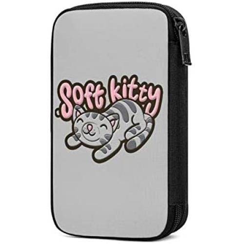 Hxuedan The Big Bang Theory Soft Kitty Data Cable Storage Bag Portable and independently Designed Storage Box, Suitable for Outdoor Travel to Place Data Cable Electronic Products, etc.