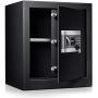 1.53cub Fireproof and Waterproof Safe Security Box, Electronic Digital Safe Box with Keypad, Combination Lock Safe Boxes for Home/Office/Hotel