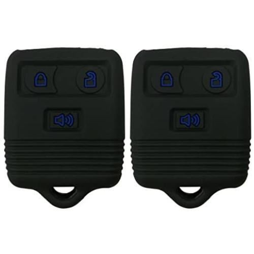 2Pcs Coolbestda Smart Silicone Key fob Cover Case Keyless Rntry Protector Jacket Holder for Ford F150 F250 F350 Explorer Ranger Escape Expedition