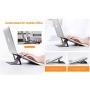 Invisible Laptop Stand, Pronimi Slim Ergonomic Portable Flip Laptop Stand for MacBook Air Mac Book Pro Tablets iPad Space Grey (Black), Light Adjustable Laptop Stand up to 15 inch