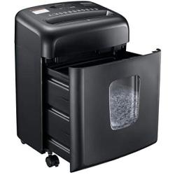 Shredder for Home Office, Bonsaii Micro Cut Paper and Credit Card Shredder, 8 Sheet Paper Shredder with 4 Gallons Transparent Window, Black (C206-D)