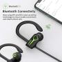 Letsfit Bluetooth Headphones IPX7 Waterproof 15Hrs Playtime Wireless Earbuds, Bluetooth 5.0 Running Headphones, HiFi Stereo in-Ear Earphones with Mic Noise Cancelling for Sports, Workout, Gym