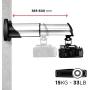 Duronic Projector Mount PB10XM (Silver) | Extendable Telescopic Bracket Arm Fixing for Wall | 33lbs Capacity | Universal | Heavy Duty | Fittings Included | Rotate 360 °, Swivel 180 °, Tilt 60°