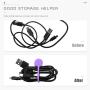 18 Pieces Magnetic Cable Ties Silicone Cord Winder Magnetic Cable Clips Headphone Cables USB Charging Cords Hanging Holding Keychain Stuff Reusable Twist Ties for Cord Wraps, Home, School, Office