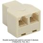 RJ12 6P6C 1 Female to 2 Female Telephone Line Splitters, Uvital Telephone Landline Cable Connector and Separator(Yellow,2 Pack)