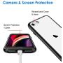 JETech Case for iPhone SE 2020 2nd Generation, iPhone 8 and iPhone 7, 4.7-Inch, Shockproof Bumper Cover, Anti-Scratch Clear Back (Black)