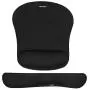 TeckNet Keyboard Wrist Rest and Mouse Pad with Wrist Support, Memory Foam Set for Computer/Laptop/Mac, Lightweight for Easy Typing & Pain Relief Ergonomic Mousepad (Black)