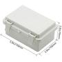 Zulkit Junction Box ABS Plastic Dustproof Waterproof IP65 Electrical Boxes Hinged Shell Outdoor Universal Project Enclosure With Lock 5.9 x 3.9 x 2.8 inch (150x100x70mm)