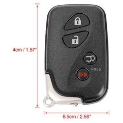 X AUTOHAUX Replacement Keyless Entry 4 Button Remote Car Key Fob 314.3Mhz HYQ14ACX for Lexus RX350 10-15