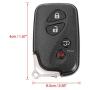 X AUTOHAUX Replacement Keyless Entry 4 Button Remote Car Key Fob 314.3Mhz HYQ14ACX for Lexus RX350 10-15