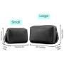 Large Vegan Leather Makeup Bag for Purse Travel Makeup Pouch Mini Cosmetic Bag for Women Girls