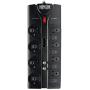 Tripp Lite TLP1208TELTV 12 Outlet Surge Protector Power Strip, 8ft Cord, Right-Angle Plug, Tel/Modem/Coax Protection, RJ11, & Dollar 150,000 Insurance Black