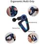 Percussion Muscle Massage Gun Deep Tissue Therapy for Athlethes Pain Relief - Professional Ultra-Quiet Handheld Cordless Body Massager with 9 Vibration Speed,4 Massage Heads for Back Relaxation(Gray)