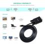 Mini DisplayPort to VGA Cable, Benfei Mini DisplayPort to VGA 6 Feet Cable (Thunderbolt 2 Compatible) with MacBook Air/Pro, Surface Pro/Dock, Monitor, Projector