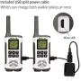 Retevis RT45 Two Way Radios Long Range Rechargeable, Walkie Talkies for Adult with Earpiece,AA Flashlight USB Handsfree LCD,2 Way Radio Business Retail Hotel School(6 Pack)