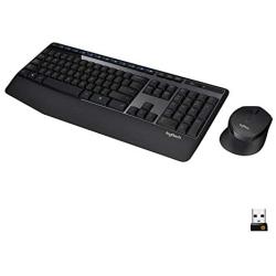 Logitech MK345 Wireless Combo Full-Sized Keyboard with Palm Rest and Comfortable Right-Handed Mouse - Black