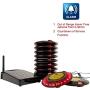 Retekess TD103 Pagers and Beepers,Pager System Long Range,3280ft,Out of Range Alarm,10 Rechargeable Buzzers for Nursery,Hospital,Restaurant,Warehouse