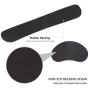 HAOCOO Ergonomic Keyboard Wrist Rest Pad and Mouse Pad Wrist Support Set with Non-Slip Backing Memory Form-Filled, Easy-Typing and Pain Relief for Gaming Office Computer Laptop(Black Gary Mix Marble)